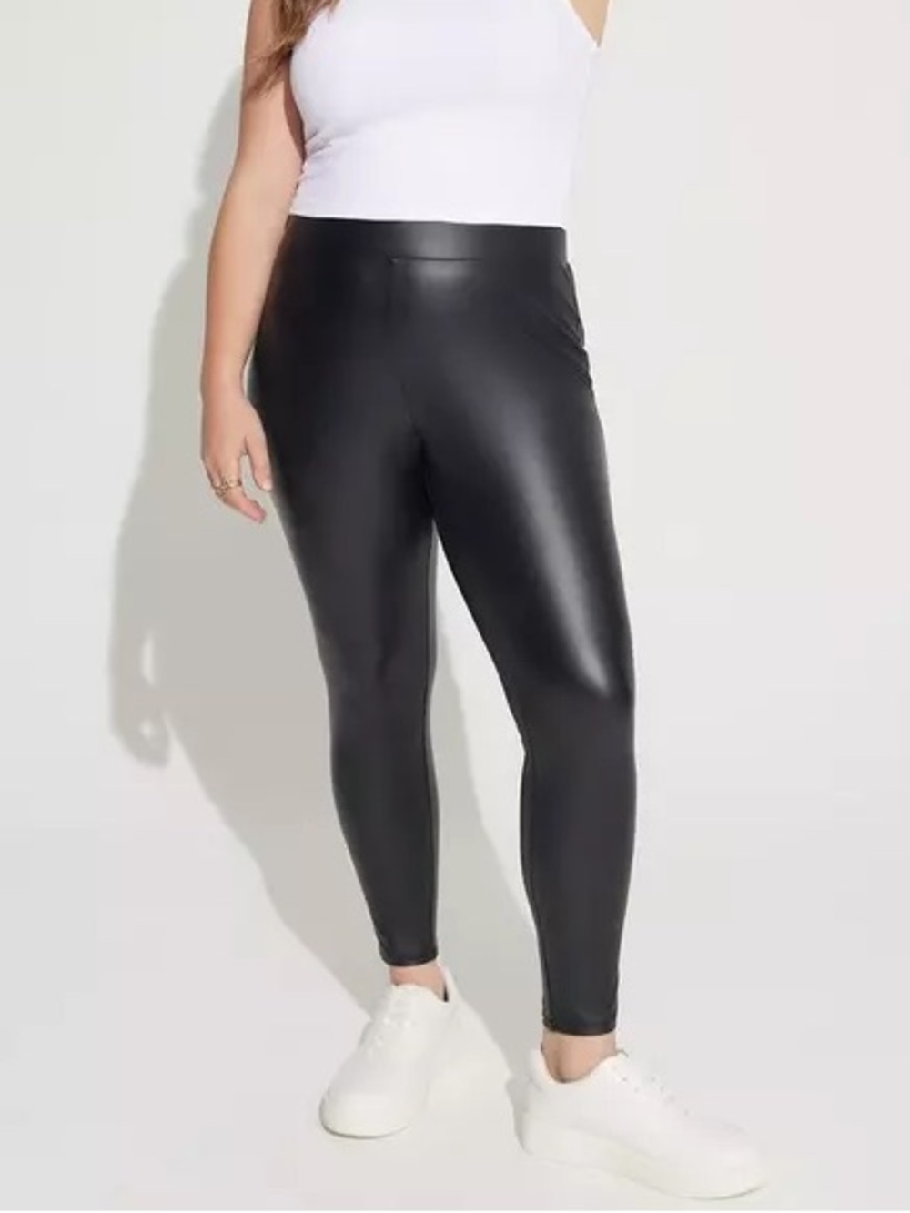 Torrid Full-Length Faux Leather Leggings - Black - Size 5X // 28